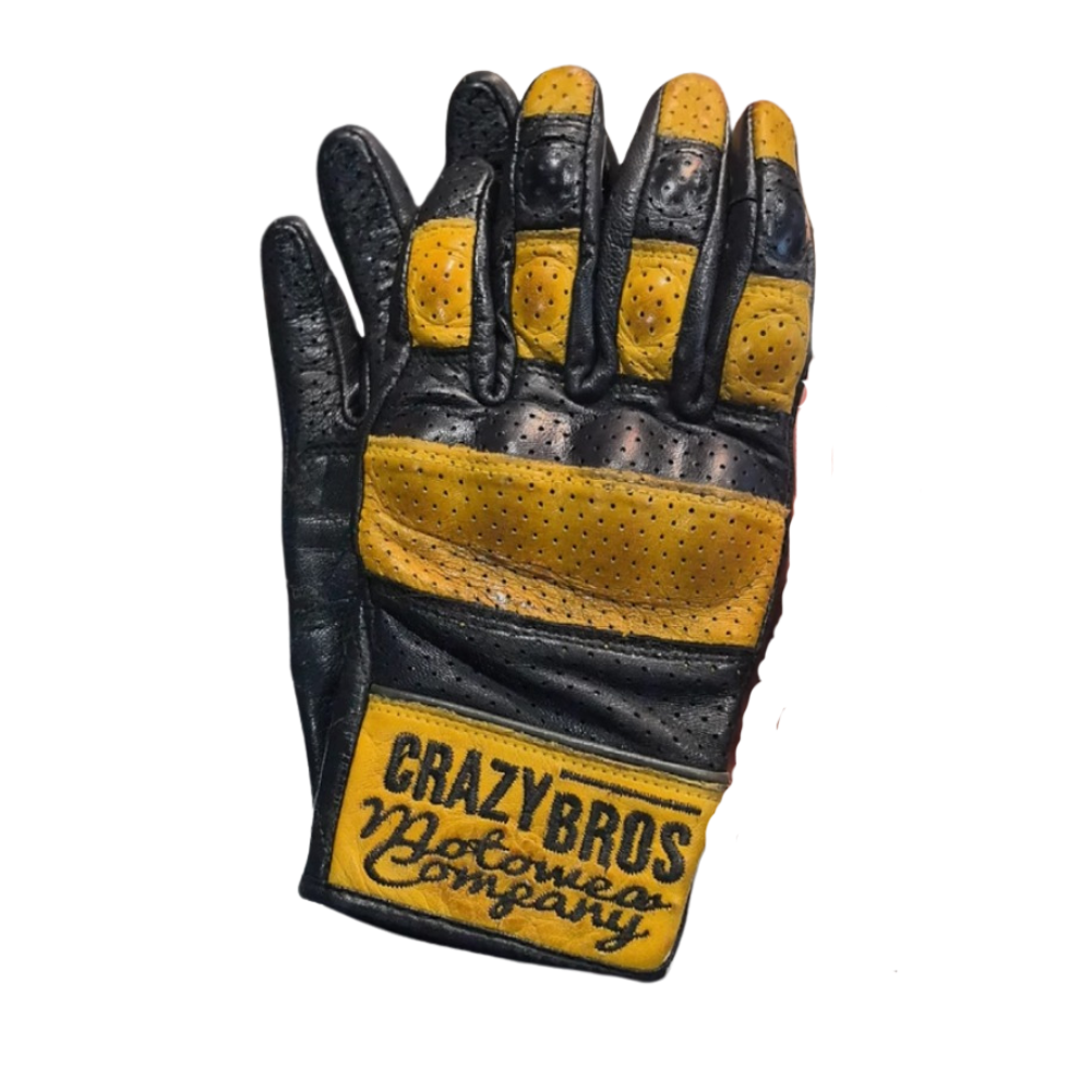 CrazyBros Ziegenleder Motorrad Handschuhe