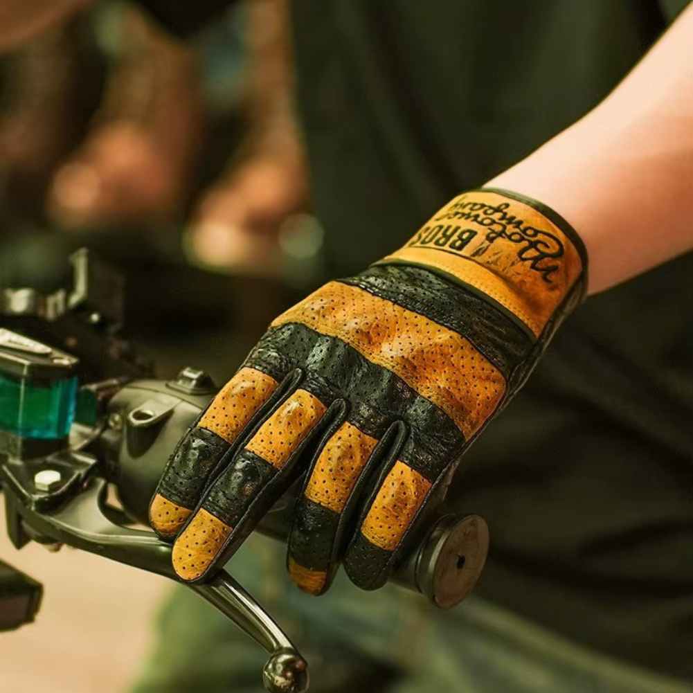 CrazyBros Ziegenleder Motorrad Handschuhe