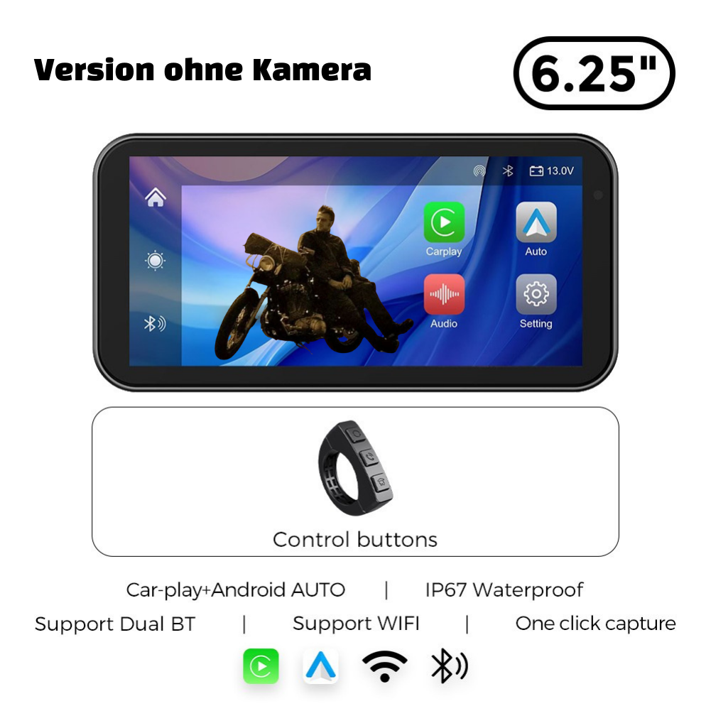 Navigations-und Kommunikations-Gerät für Motorradfahrer: TomoVision Ride