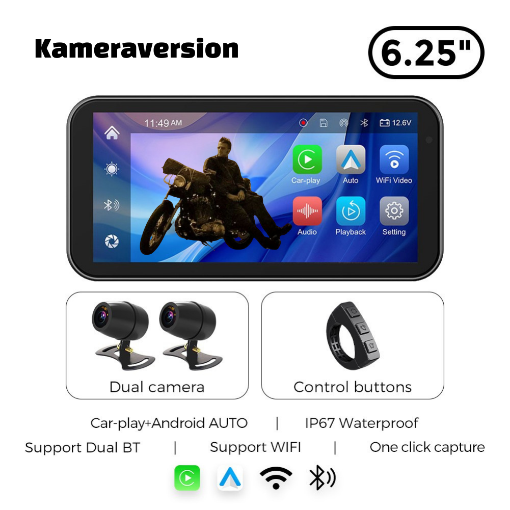 Navigations-und Kommunikations-Gerät für Motorradfahrer: TomoVision Ride