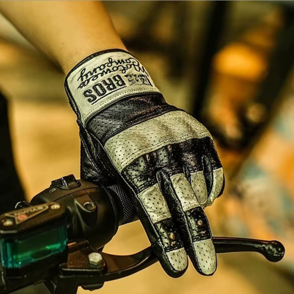 CrazyBros Ziegenleder Motorrad Handschuhe