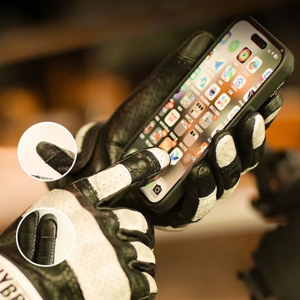 CrazyBros Ziegenleder Motorrad Handschuhe