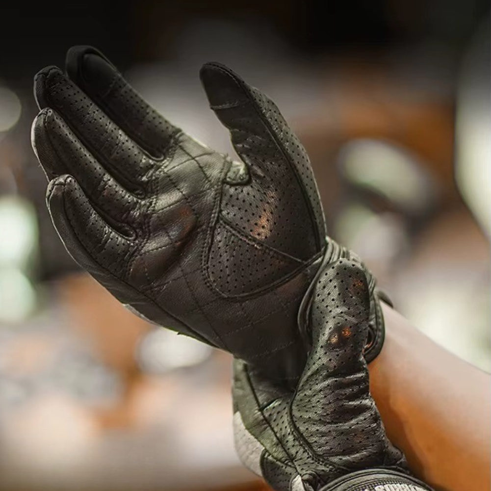 CrazyBros Ziegenleder Motorrad Handschuhe