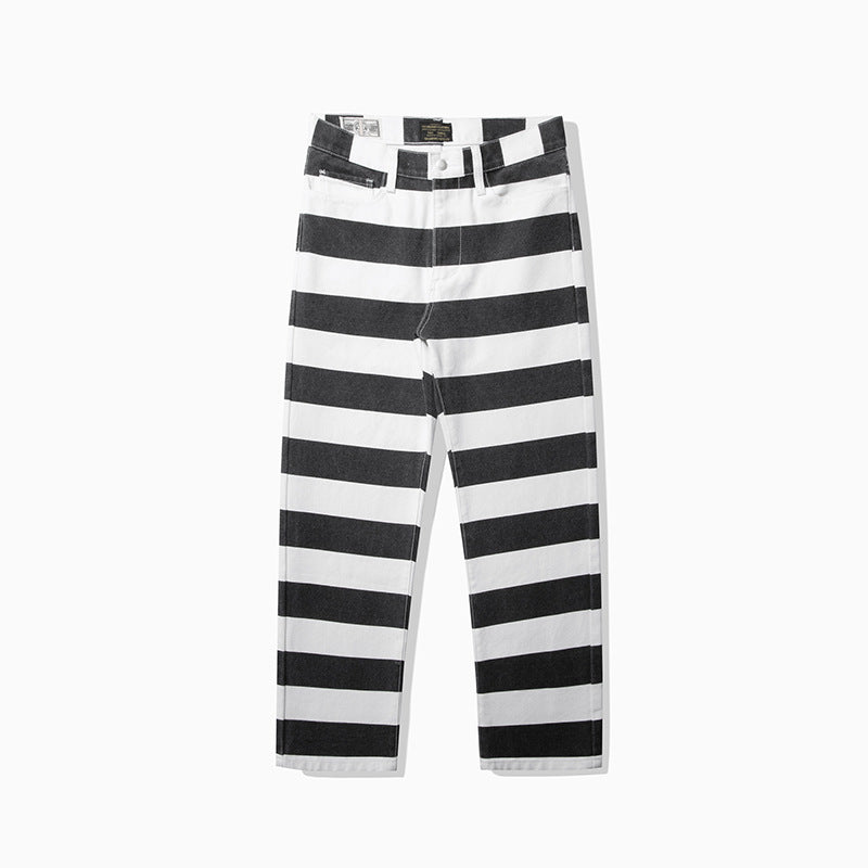 Outlaw Stripes – Biker Pants im Prison-Look