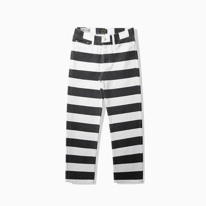 Outlaw Stripes – Biker Pants im Prison-Look