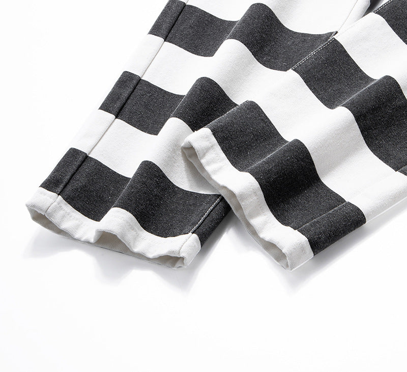 Outlaw Stripes – Biker Pants im Prison-Look