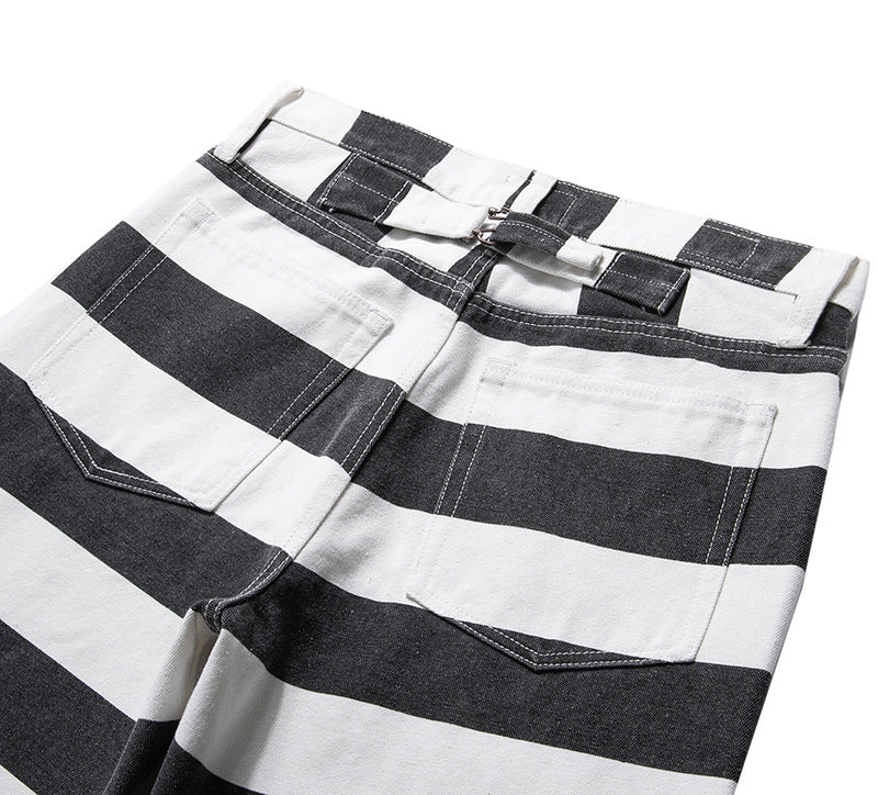 Outlaw Stripes – Biker Pants im Prison-Look