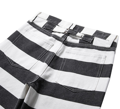 Outlaw Stripes – Biker Pants im Prison-Look