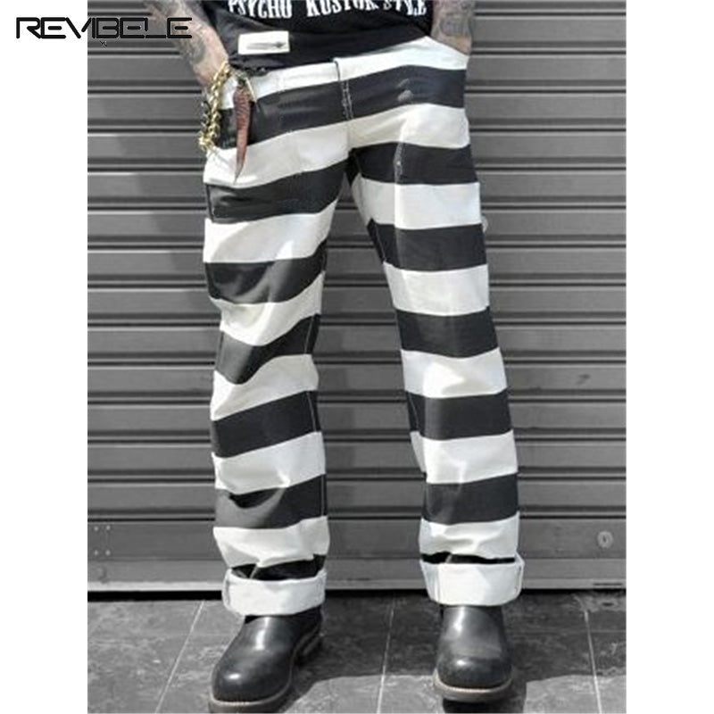 Outlaw Stripes – Biker Pants im Prison-Look
