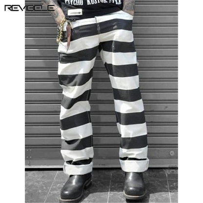 Outlaw Stripes – Biker Pants im Prison-Look