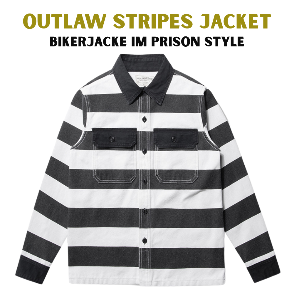 Outlaw Stripes Jacket - Biker Jacke im Prison-Look