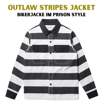 Outlaw Stripes Jacket - Biker Jacke im Prison-Look