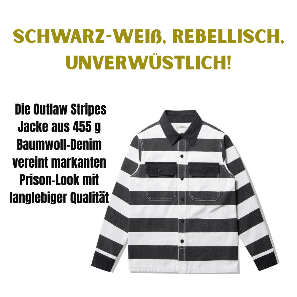 Outlaw Stripes Jacket - Biker Jacke im Prison-Look