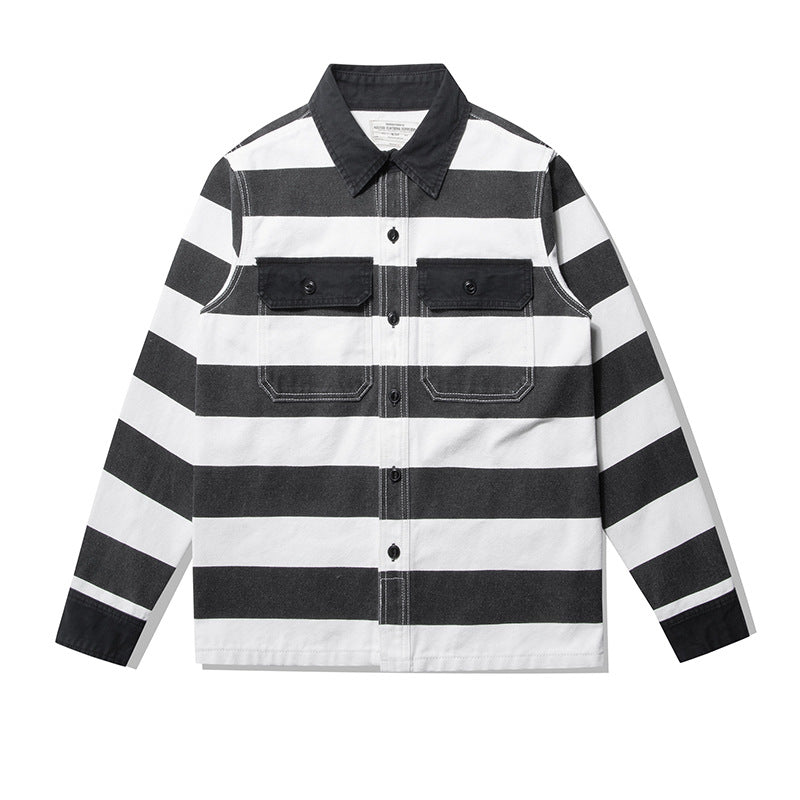 Outlaw Stripes Jacket - Biker Jacke im Prison-Look
