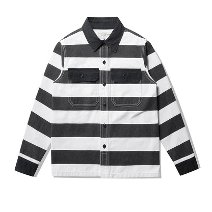 Outlaw Stripes Jacket - Biker Jacke im Prison-Look