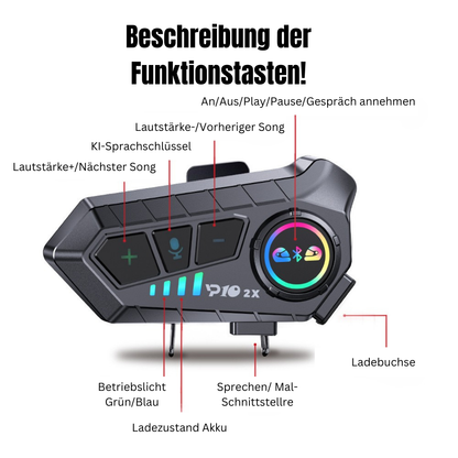 Motorrad-Helm-Headset: RideConnect YP10